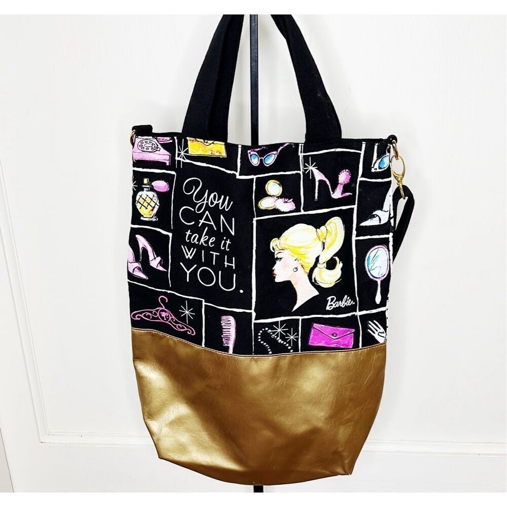 Hallmark Barbie Tote Bag Black/Gold 2016
